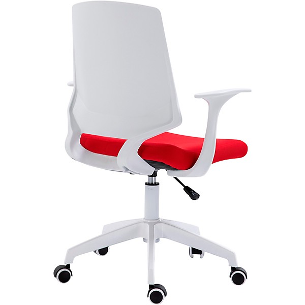 Techni Mobili Height-Adjustable Mid-Back Office Chair Red