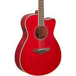 Yamaha FSC-TA TransAcoustic Concert Cutaway ... Yamaha FSC-TA TransAcoustic Concert Cutaway Acoustic-Electric Guitar Ruby Red