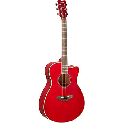 Yamaha Fsc-Ta Transacoustic Concert Cutaway Acoustic-Electric Guitar Ruby Red for sale
