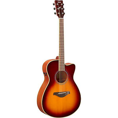 Yamaha Fsc-Ta Transacoustic Concert Cutaway Acoustic-Electric Guitar Brown Sunburst for sale