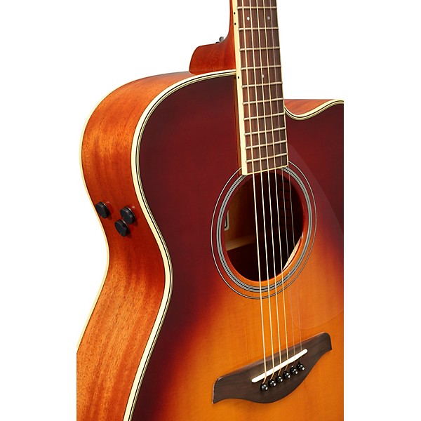 Yamaha FSC-TA TransAcoustic Concert Cutaway Acoustic-Electric Guitar Brown Sunburst