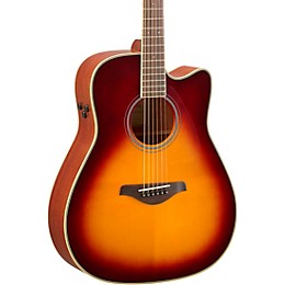 Yamaha FGC-TA TransAcoustic Dreadnought Cutaway Acoustic-Electric Guitar Brown Sunburst