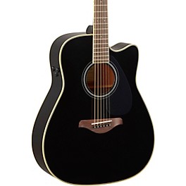 Yamaha FGC-TA TransAcoustic Dreadnought Cut... Yamaha FGC-TA TransAcoustic Dreadnought Cutaway Acoustic-Electric Guitar Black