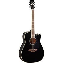 Yamaha FGC-TA TransAcoustic Dreadnought Cutaway Acoustic-Electric Guitar Black