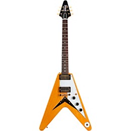 Gibson Custom 1958 Korina Flying V White Pickguard Electric Guitar Natural