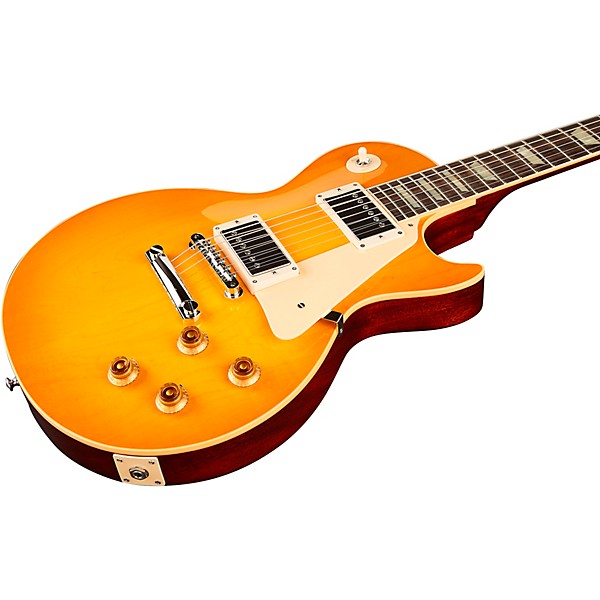 Open Box Gibson Custom M2M 1958 Les Paul Standard Reissue Gloss Electric Guitar Level 2 Lemon Burst 197881150112