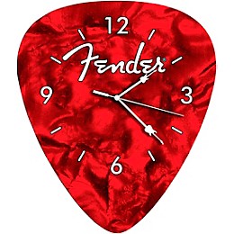 Fender Pick-Shaped Wall Clock Red