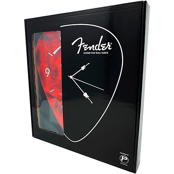 Fender Pick-Shaped Wall Clock Red