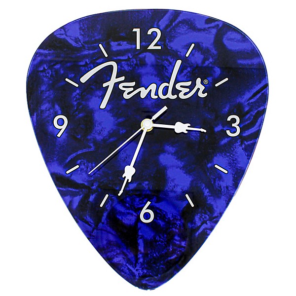 Fender Pick-Shaped Wall Clock Blue