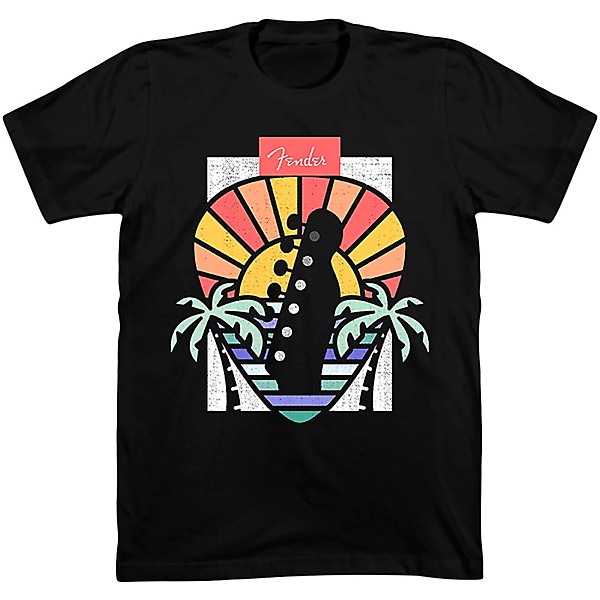 Fender Palm Tree T-Shirt Medium Black | Guitar Center