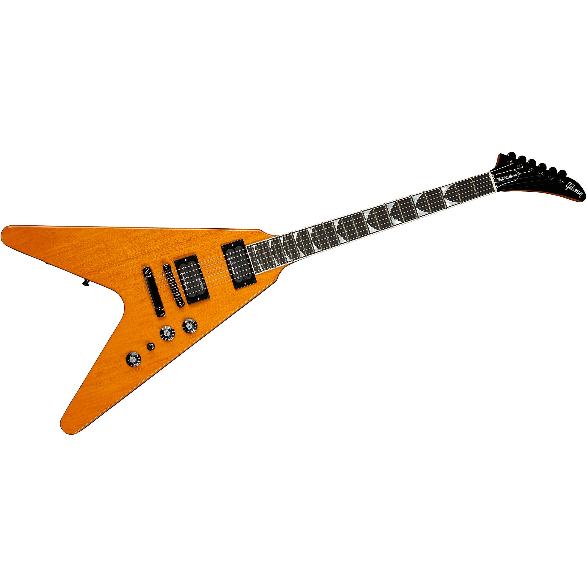 Gibson Dave Mustaine Flying V EXP Electric Guitar Antique Natural