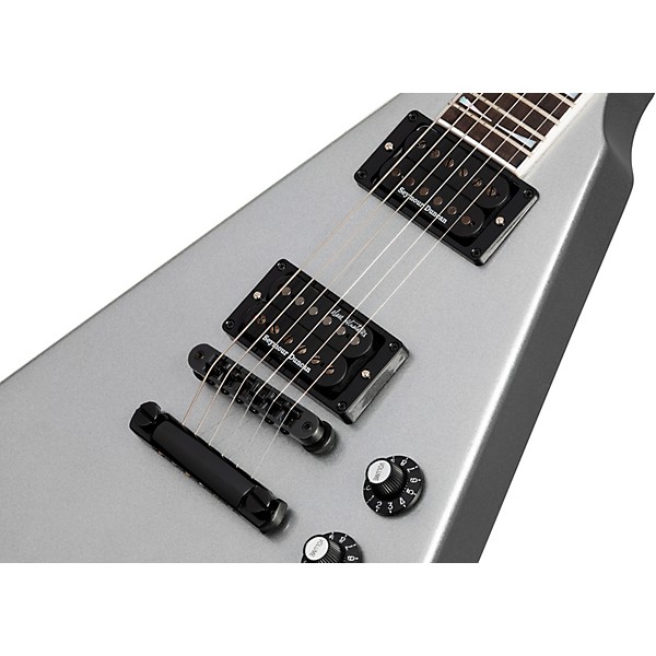 Gibson Dave Mustaine Flying V EXP Electric Guitar Silver Metallic
