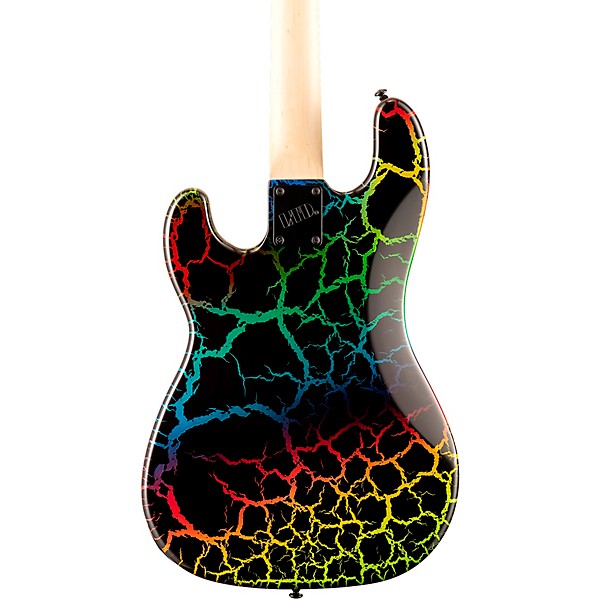 ESP LTD SURVEYOR '87 Electric Bass Rainbow Crackle