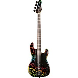 ESP LTD SURVEYOR '87 Electric Bass Rainbow Crackle