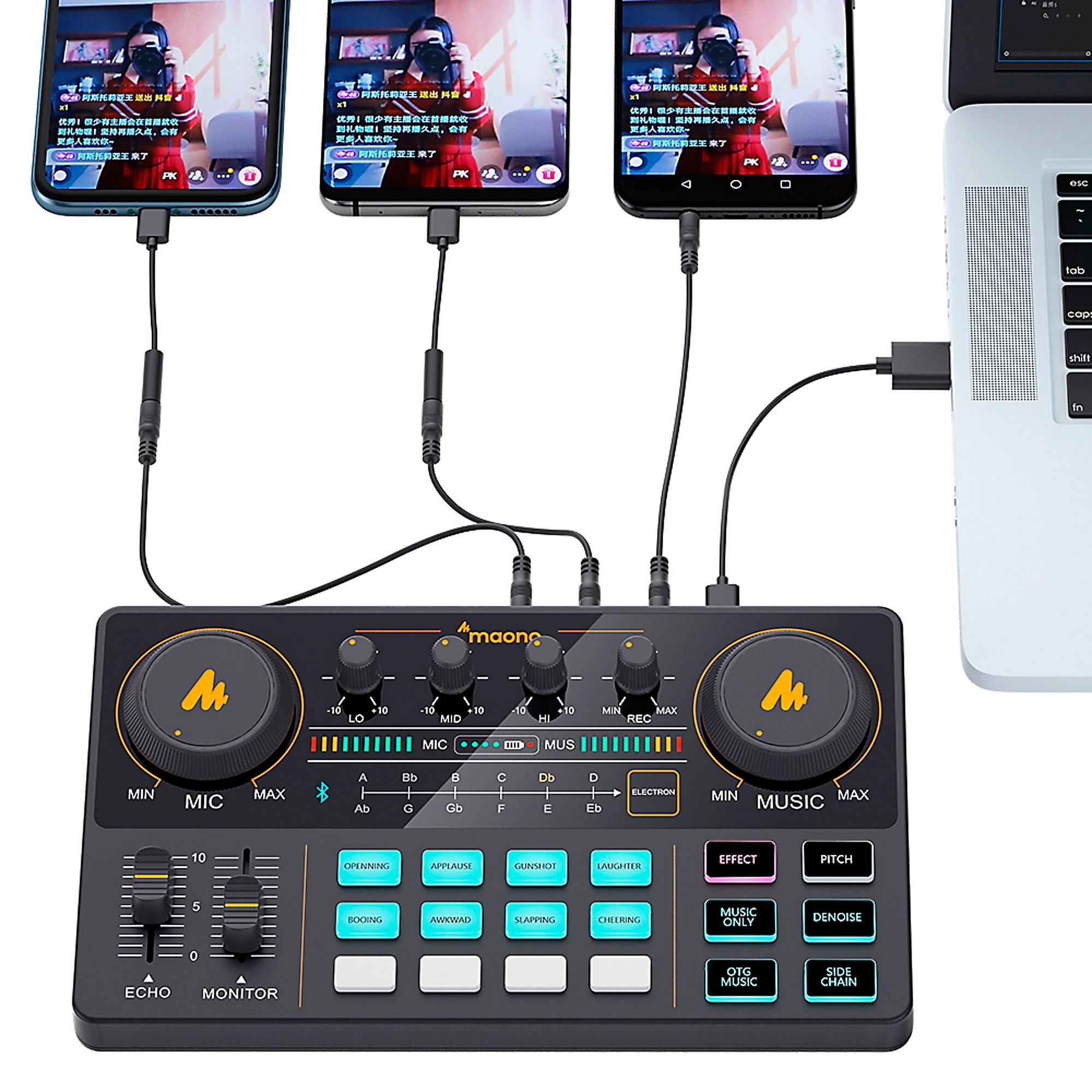 maono MAONOCASTER Lite Portable All-In-One Podcast Production