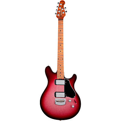 Ernie Ball Music Man Valentine Electric Guitar Maroon Sparkle Burst for sale