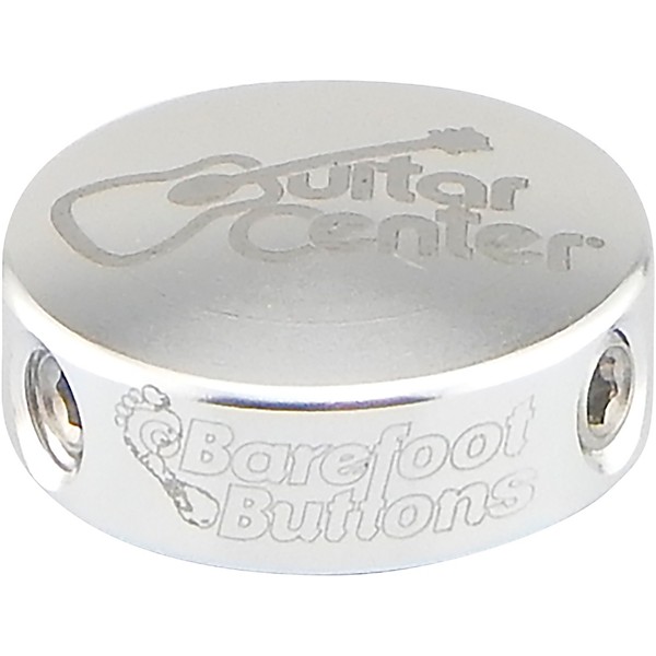 Barefoot Buttons V1 Guitar Center Mini Footswitch Cap Silver