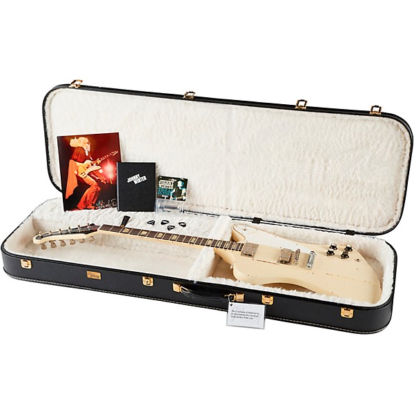 Gibson Custom Johnny Winter 1964 Firebird V Electric Guitar Polaris White