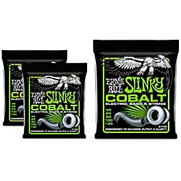 Ernie Ball 2736 Cobalt Regular Slinky 5-String Electric Bass Strings 3 Pack