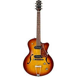 Godin 5th Avenue CW Kingpin II Hollow Body Electric Guitar Cognac Burst
