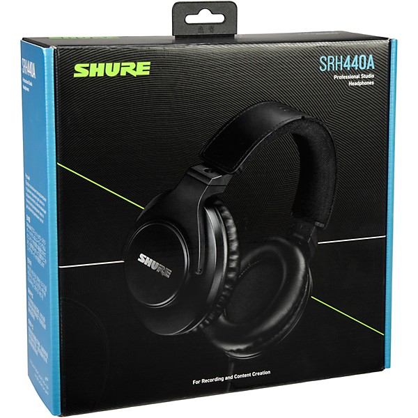 Shure SRH440A+MV7-K Black MV7 Podcast Microphone and SRH440A Studio  Headphones