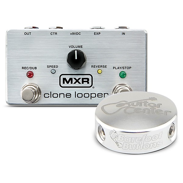 MXR M303 Clone Looper Effects Pedal With Free Barefoot Button Silver V1 Guitar Center Mini Footswitch Cap
