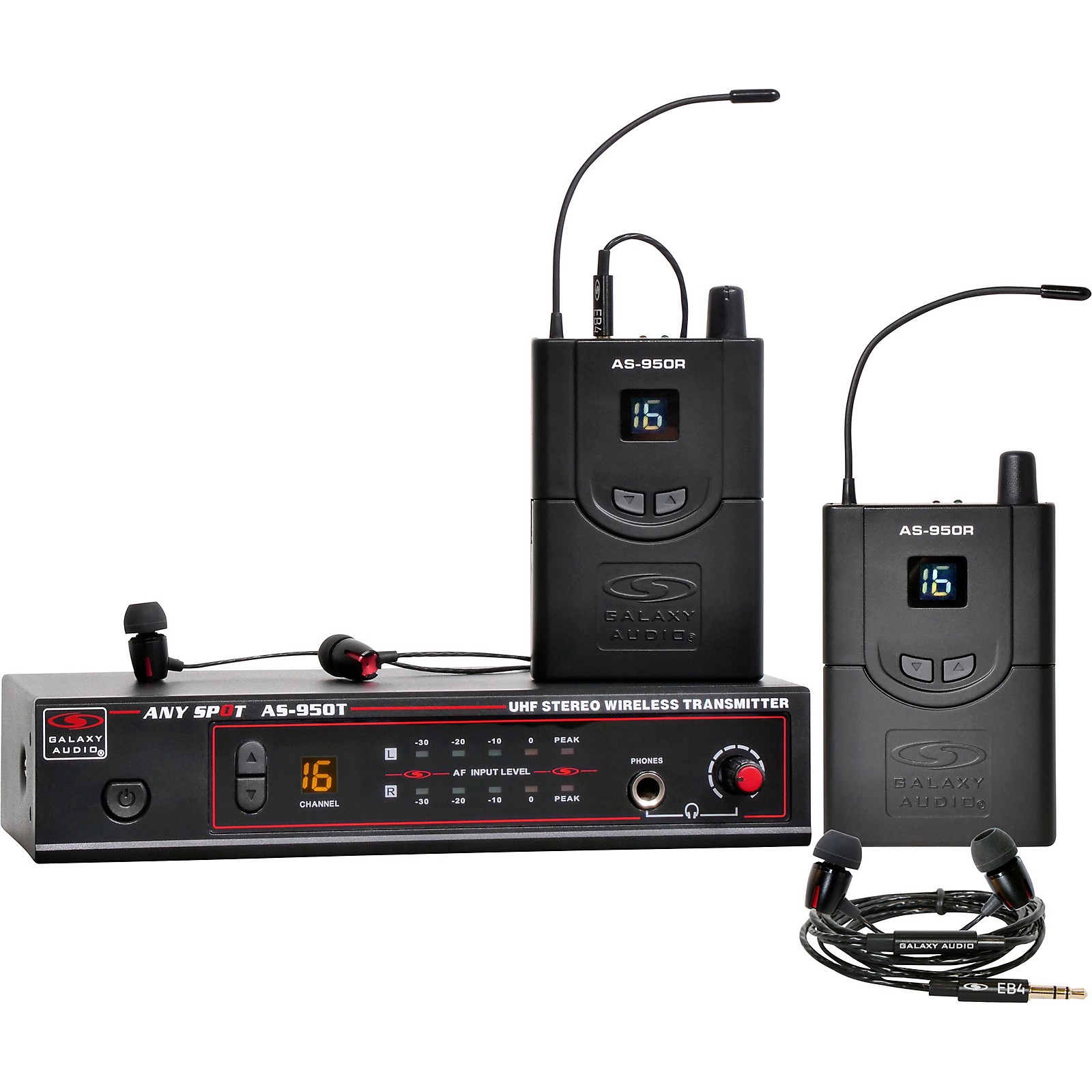 Galaxy Audio AS-950-2 Twin Pack Wireless In-Ear Monitor System Band P2  Guitar Center