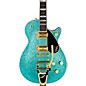Gretsch Guitars G6229TG Limited-Edition Players Edition Sparkle Jet BT Electric Guitar With Bigsby and Gold Hardware Ocean Turquoise Sparkle thumbnail