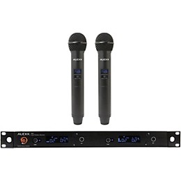 Audix AP42 OM5 Dual Handheld Wireless Microphone System with R42 Two Channel Diversity Receiver and Two H60/OM5 Handheld Transmitters Band A