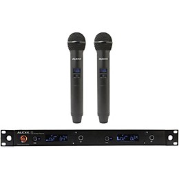 Audix AP42 OM5 Dual Handheld Wireless Microphone System with R42 Two Channel Diversity Receiver and Two H60/OM5 Handheld Transmitters Band B