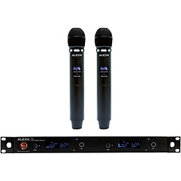 Audix AP42 VX5 Dual Handheld Wireless Microphone System With R42 2-Channel Diversity Receiver and 2 H60/VX5 Handheld Transmitters Band A