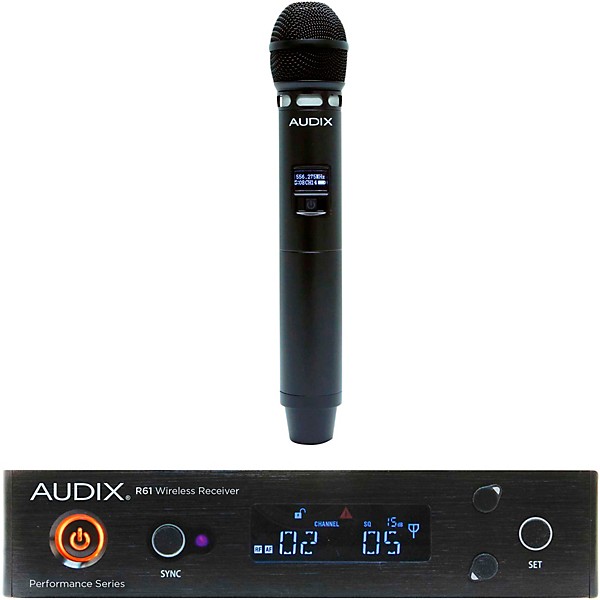 Audix AP61 VX5 Dual Handheld Wireless Microphone System with R61 True Diversity Receiver and H60 VX5 Handheld Transmitter 522 586 MHz