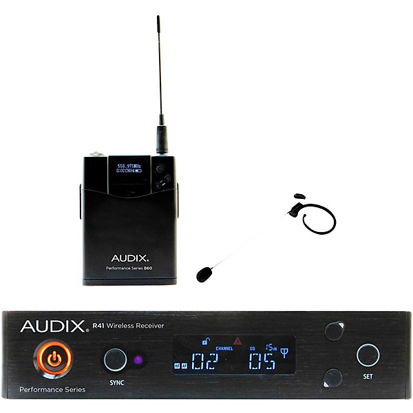 Audix AP41 HT7 Wireless Microphone System with R41 Diversity Receiver, B60 Bodypack and HT7 Headworn Microphone Band A Beige