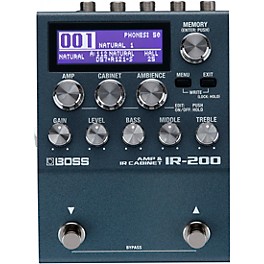 BOSS IR-200 Amp and Cabinet Processor Effects Pedal Black