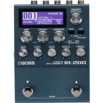 Boss Ir-200 Amp And Cabinet Processor Effects Pedal Black for sale