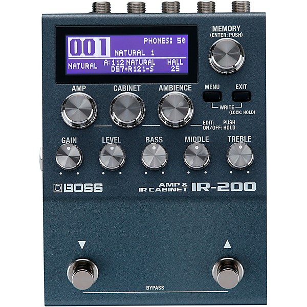 Open Box BOSS IR-200 Amp and Cabinet Processor Effects Pedal Level 1 Black