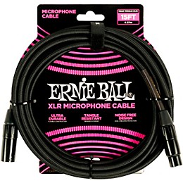 Ernie Ball Braided XLR Microphone Cable 15 ft. Black