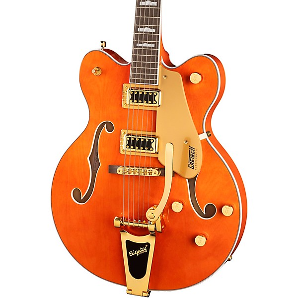 Gretsch Guitars G5422TG Electromatic Classic Hollowbody Double-Cut With Bigsby and Gold Hardware Electric Guitar Orange Stain