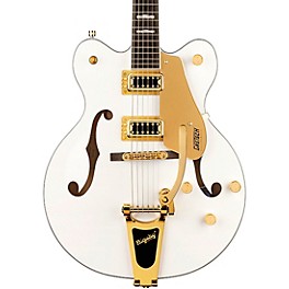 ... Gretsch Guitars G5422TG Electromatic Classic Hollowbody Double-Cut With Bigsby and Gold Hardware Electric Guitar Snow Crest White