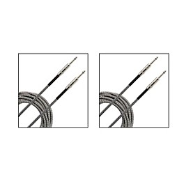 D'Addario Braided Instrument Cable 2-Pack 20 ft. Gray