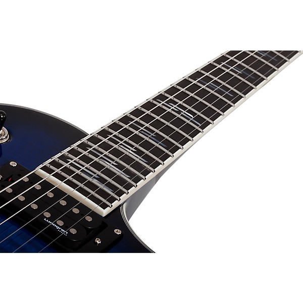 Schecter Guitar Research Solo-II Supreme Electric Guitar See Thru Blue Burst