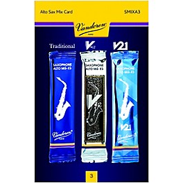 Vandoren Alto Saxophone Mix Card; Includes 1 ... Vandoren Alto Saxophone Mix Card; Includes 1 each Traditional, V12 and V21 3