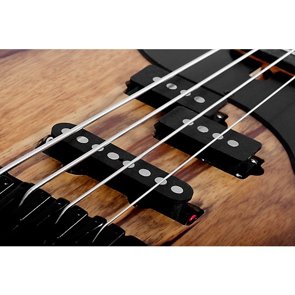Schecter Guitar Research Model-T 4 Exotic Black Limba Electric Bass Satin Natural