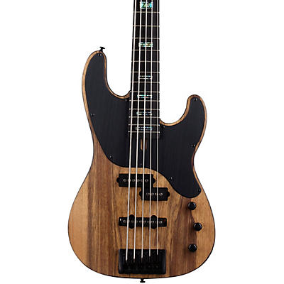 Schecter Guitar Research Model-T 5 Exotic 5-String Black Limba Electric Bass Satin Natural for sale