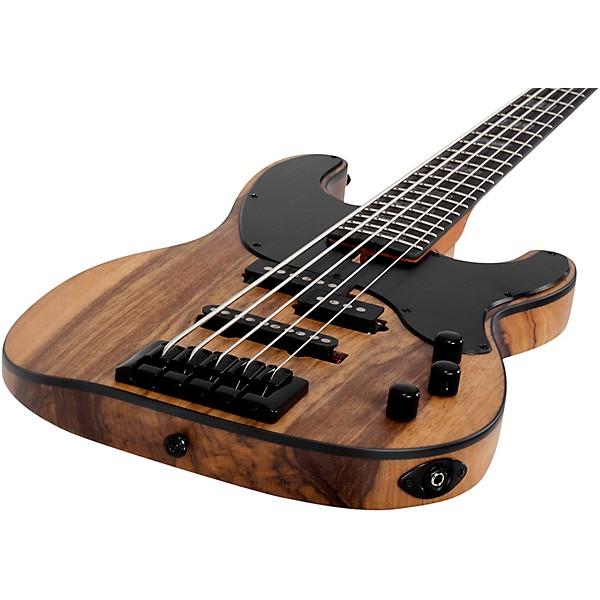 Schecter Guitar Research Model-T 5 Exotic 5-String Black Limba Electric Bass Satin Natural