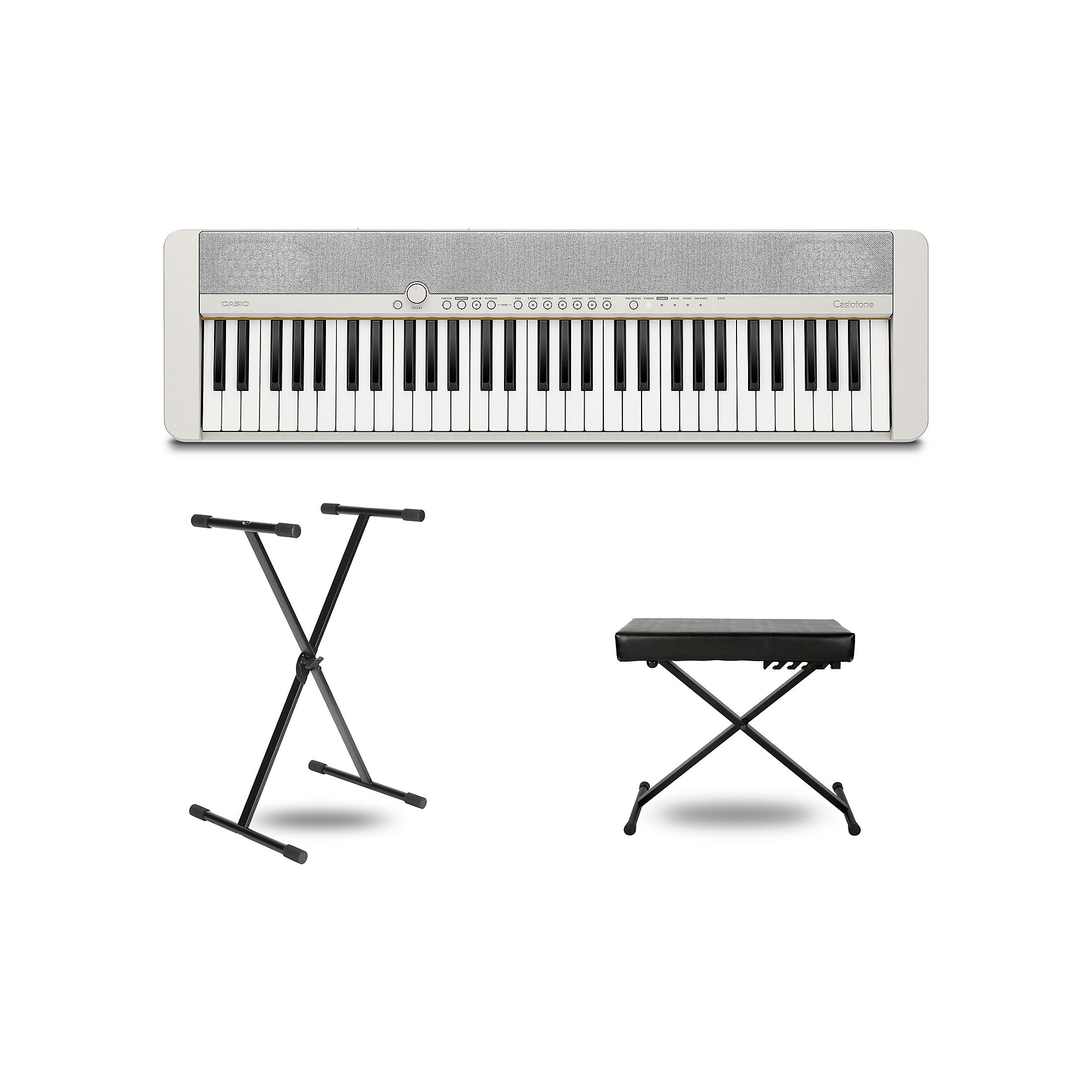Casio Casiotone CT-S1 Keyboard With Stand and Bench White | Guitar 