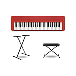 Casio Casiotone CT-S1 Keyboard With Stand and Bench White Casio Casiotone CT-S1 Keyboard With Stand and Bench Red