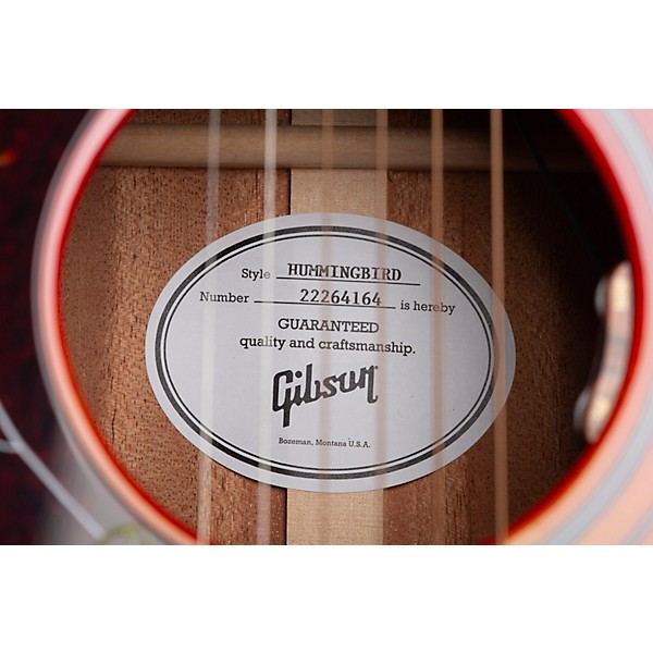 Gibson Hummingbird Standard Left-Handed Acoustic-Electric Guitar Vintage Cherry Sunburst