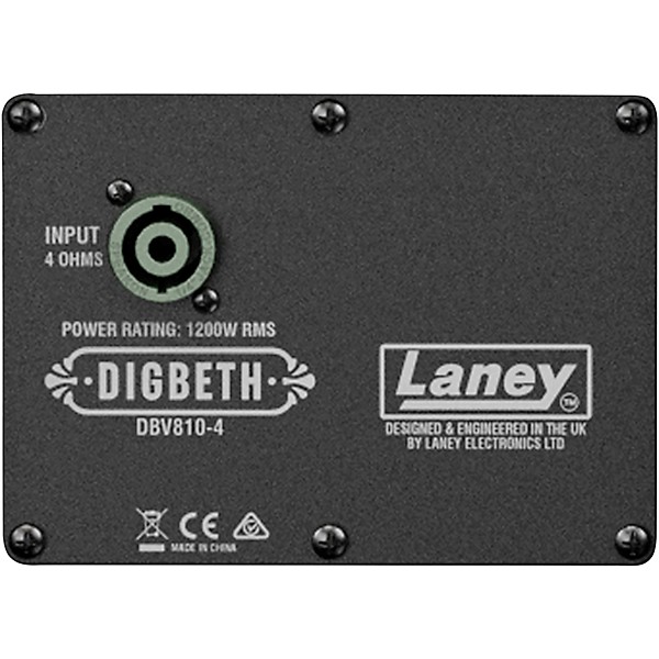Laney Digbeth DBV810 1200W 8x10 Bass Speaker Cabinet Black