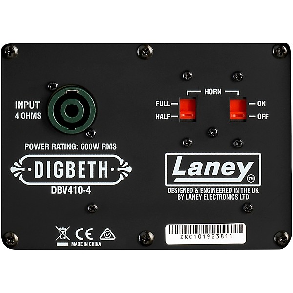 Laney Digbeth DBV410 600W 4x10 Bass Speaker Cabinet Black